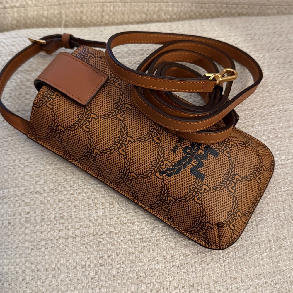 MCM Tan and Black Monogram Bag - Picture 10 of 10